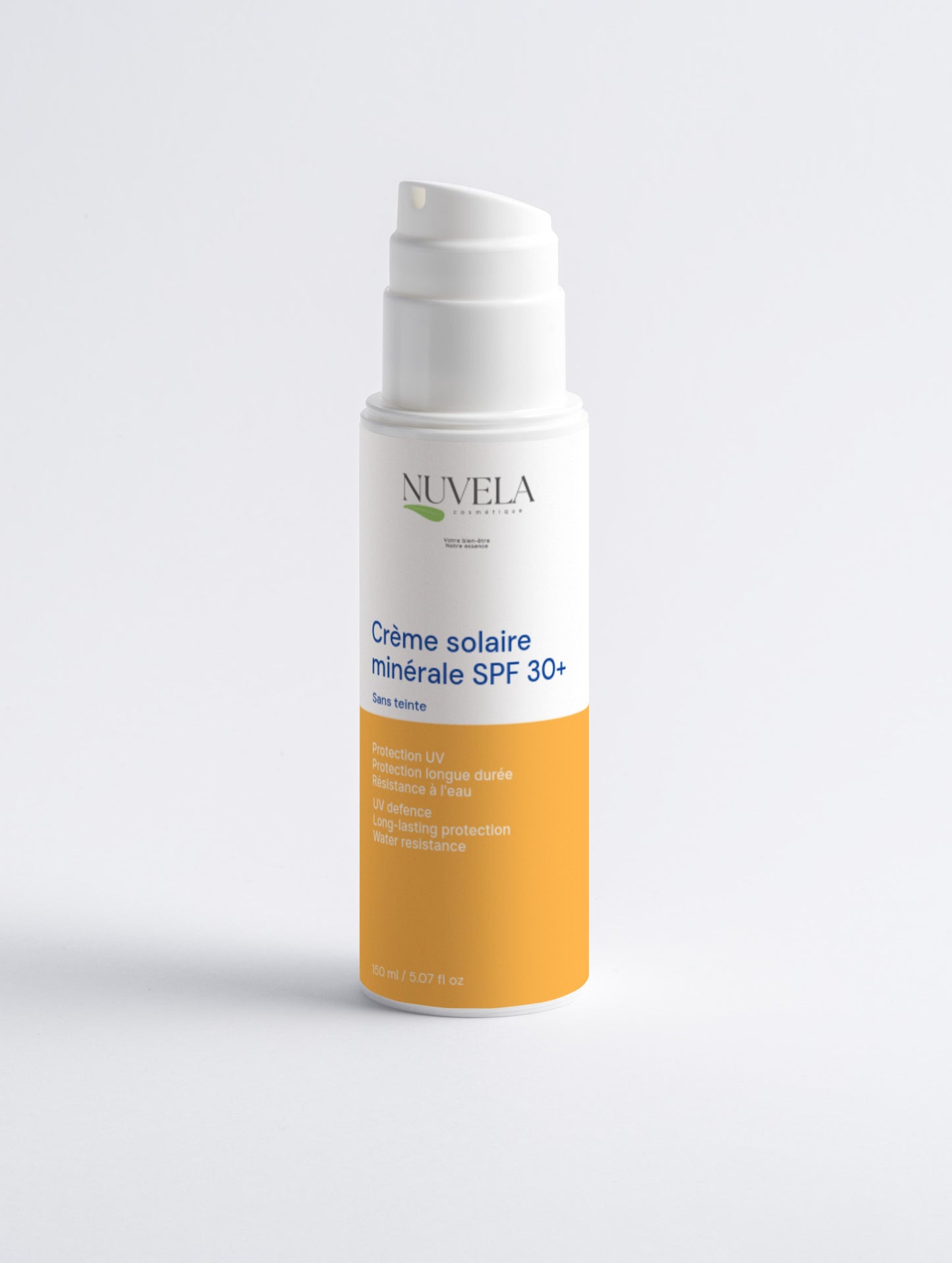 Crème Solaire Minérale SPF30 – Visage & Corps, Invisible & Sans Colorant | 150 ml