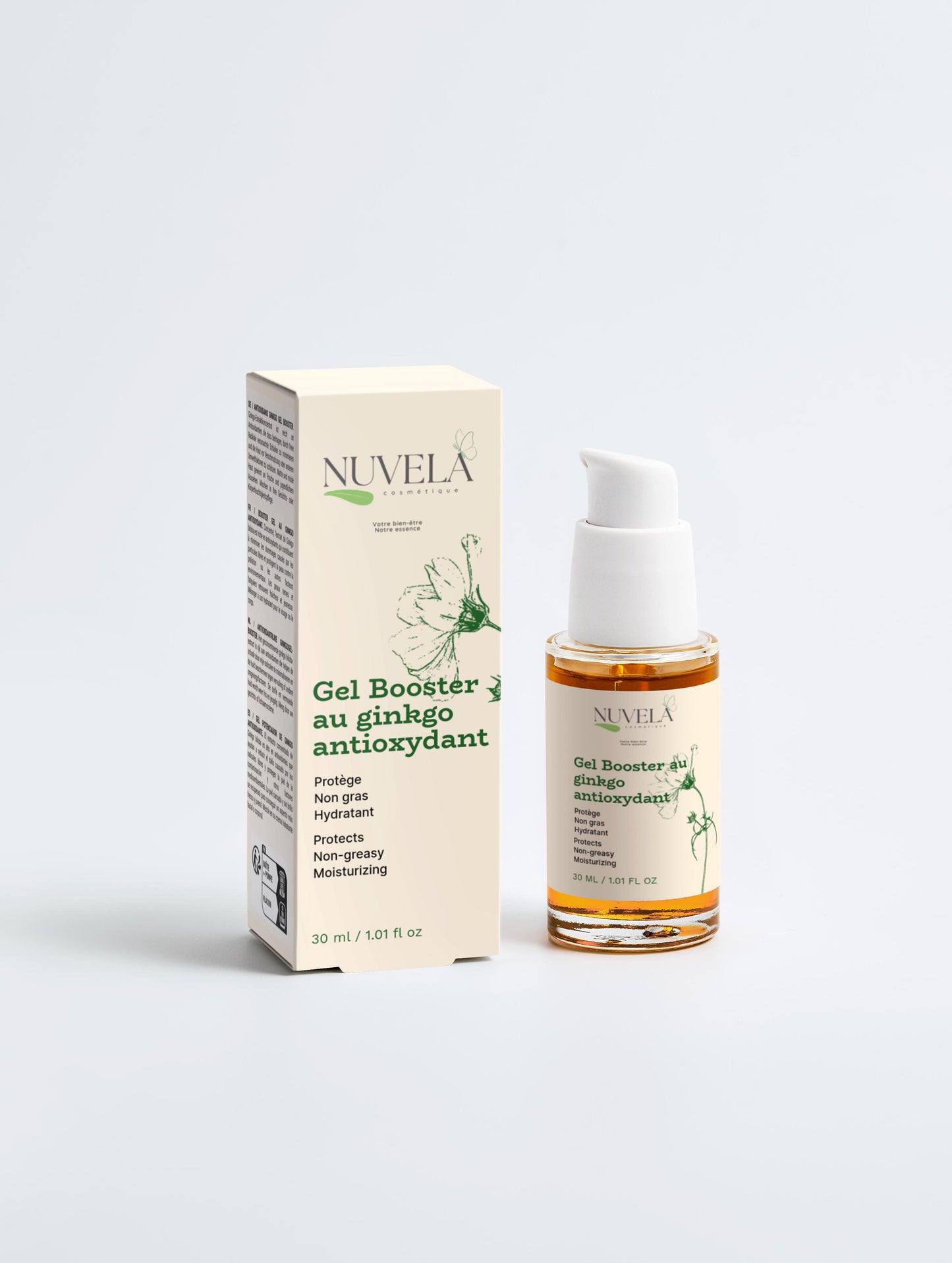 48h Radiance & Hydration Booster Gel – Natural Antioxidants & Ginkgo | 30 ml