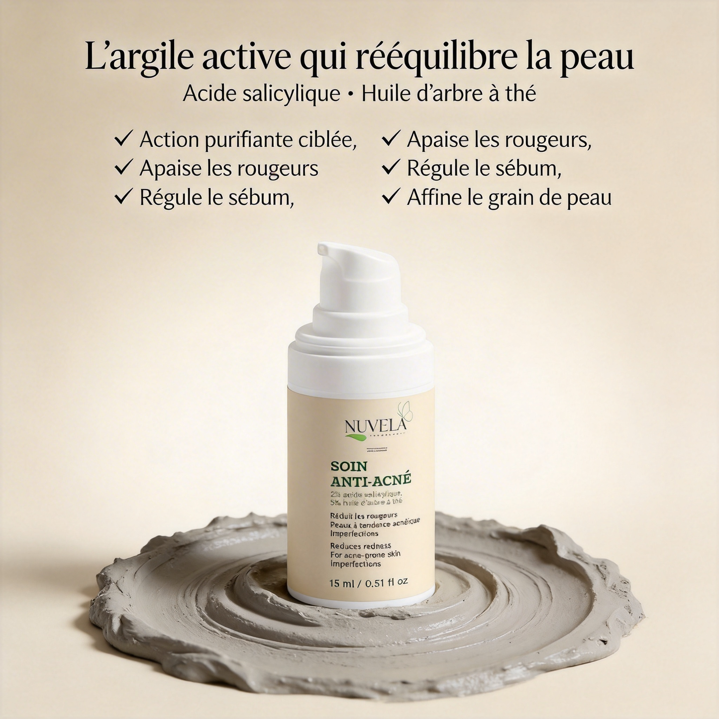 CLARIZEN – Targeted Anti-Acne &amp; Spot Treatment • Salicylic Acid &amp; Tea Tree | 15 ml