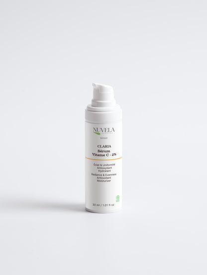 CLARIA - Sérum Vitamine C Stabilisée 2% – Éclat & Uniformité